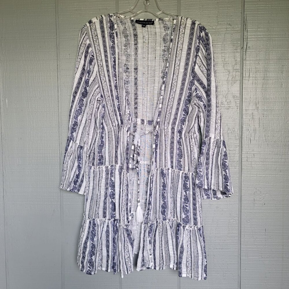 Club Z Collection 100% Cotton Swim Beach Cover-Up Top. Size M